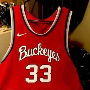 Throwback #33 Ohio State Nike Jersey USED with threads removed
